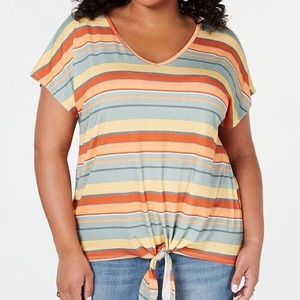 NWT Style & Co Tie Front Top